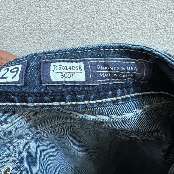 Miss Me Women's Signature Cuffed Capri Jeans Rhinestone Flap Pocket Cropped 29 - Picture 10 of 10